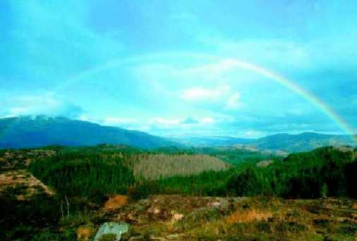 Rainbow in the sky is a reminder of God's faithfulness